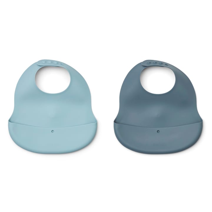 Ember Haklappar 2-pack - Sea Blue/Whale Blue Mix Liewood