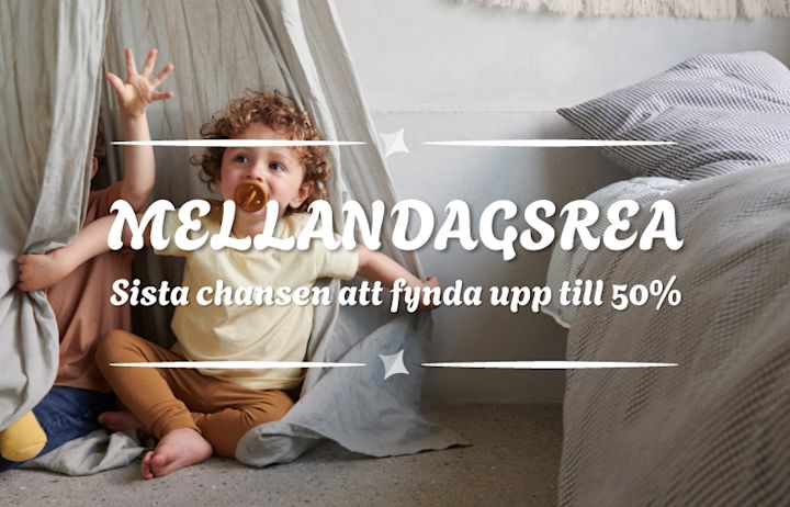 Mellandagsrea. Barn med napp.
